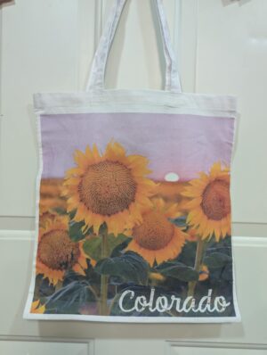 Sunflower Sunset Tote Bag - Square
